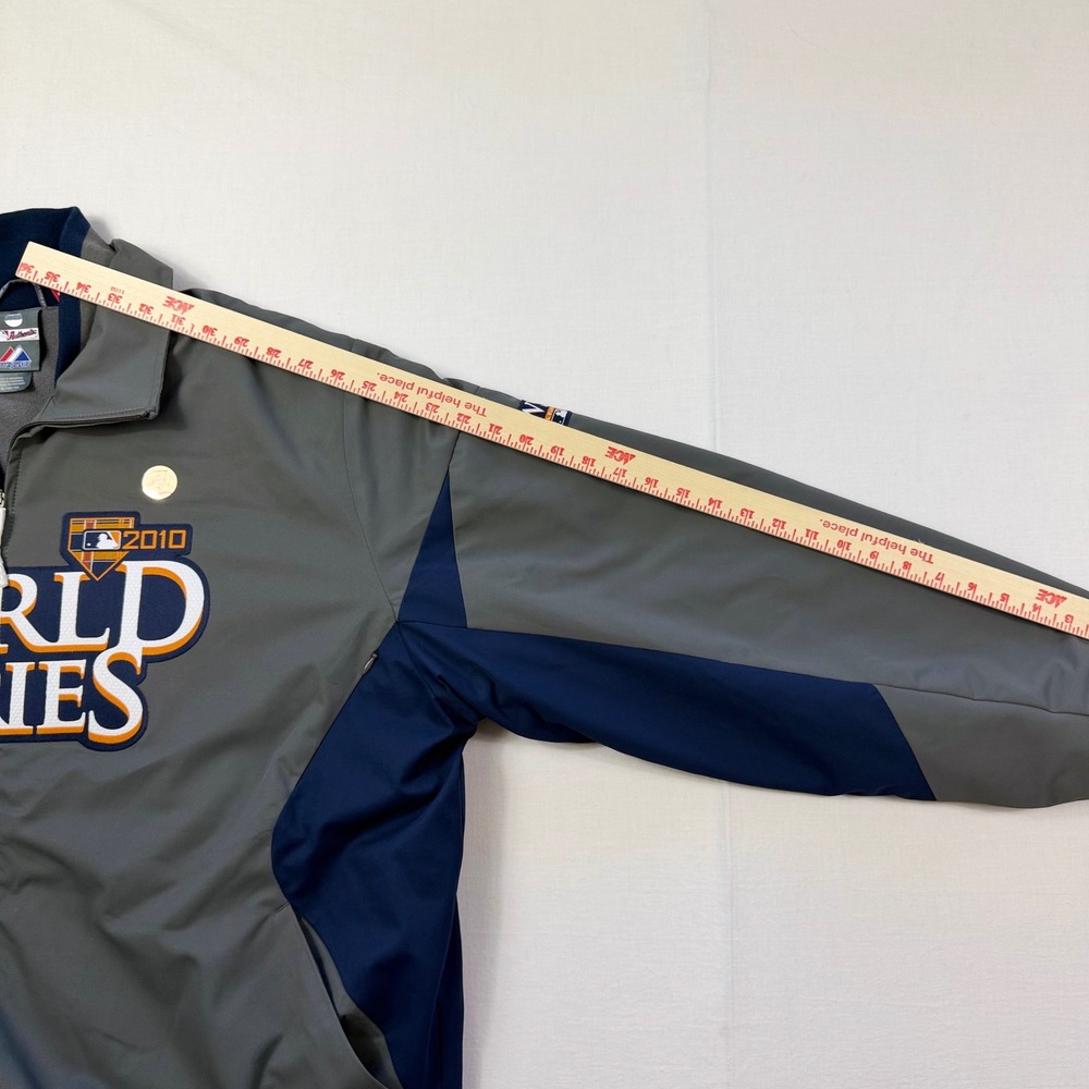 2010 World Series Jacket Mens XL MLB Majestic San Francisco Giants Dugout Issue - Picture 10 of 12